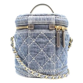 Chanel Pre-owned Vintage Denim Shoulder Bag - Dames - Vintage Schoudertas - Blauw - ONE Size - Denim - Vintage