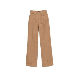 A.P.C. Wide Jeans, female, Brown, Size: W25 High-Rise Wide-Leg Jeans