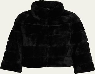 Gorski Lamb Shearling Bolero Jacket
