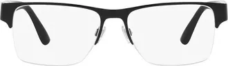 Polo Ralph Lauren Rectangle Semi-Rim Eyeglasses - Black