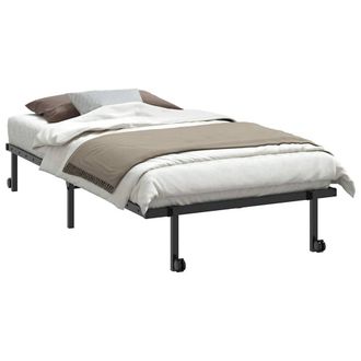Berkfield Home Elegant Bed Frame without Mattress Foldable Black 100x190 cm Steel