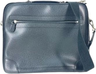 Louis Vuitton Vintage, unisex, Blauw, ONE Size, Leer, Pre-owned M32522 Schoudertas