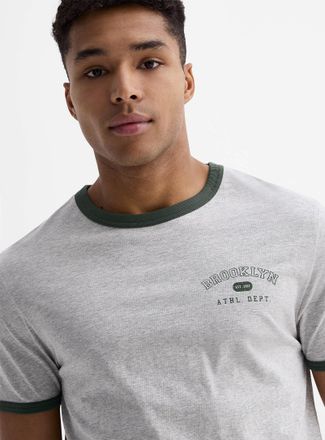 Le 31 Mens Retro preppy T-shirt Muscle fit
