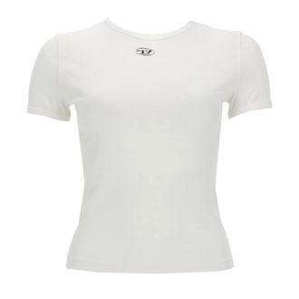 Diesel T-Shirts, female, White, Size: XS T-Uncutieslong Od