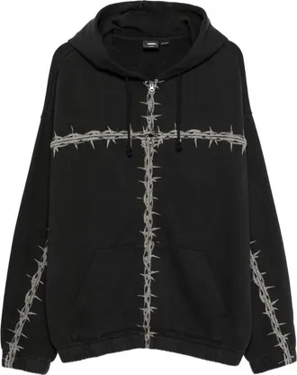 Vans Barbed-wire-print Zip-up Hoodie
