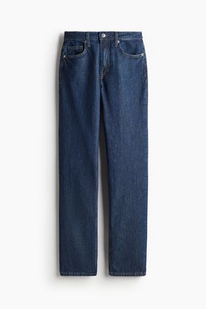 H&M Straight High Jeans - Denimblau