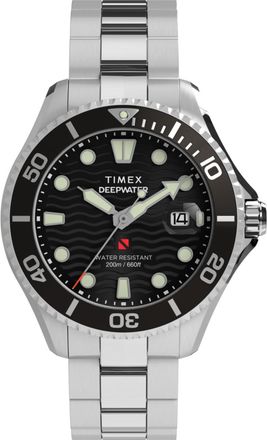 Timex Deep Water Meridian Mens Silver Watch TW2W82000 Stainless Steel - One Size