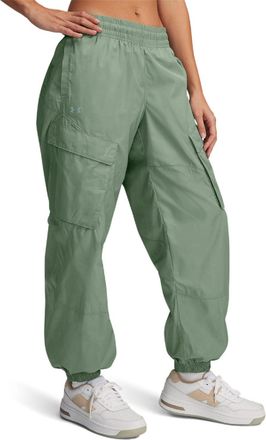 Under Armour Dames Under Armour Unstoppable Woven Sheen Cargos in Groen