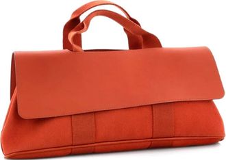 Hermès Borsa a tracolla Valparaiso East West PM in tela e pelle - Arancione