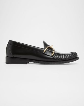 Alexander McQueen Men & apos;s Wishbone Leather Moccasin Loafers