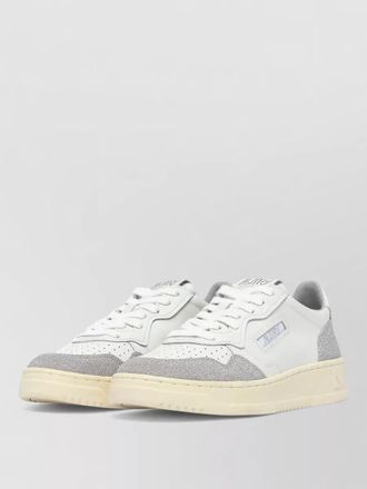 Autry low sneakers contrast panel perforated toe rubber sole