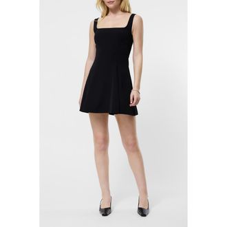 French Connection Sleeveless Square Neck Minidress in Black at Nordstrom Rack, Size 14
