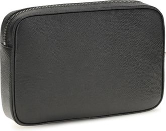 Valentino Garavani Mens Leather Pouch Vlogo Signature Black Calf Umbrellas Accessory