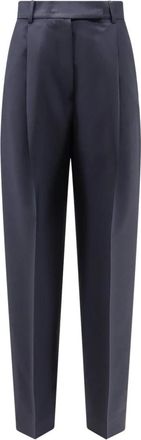 R&oacute;he Tailored broek met middelhoge taille - Dames - Broeken - Blauw - 2XS - Wol - Broeken