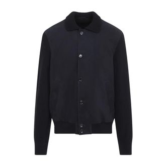 Brioni Blouson con colletto a camicia - - Jackets - Uomo - Blu - L