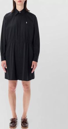 Polo Ralph Lauren popeline shirt dress mini elastic waist long sleeves