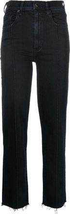 LE JEAN Amelia straight-leg cut jeans - women - Cotton/Polyester/Elastane - 30 - Blue