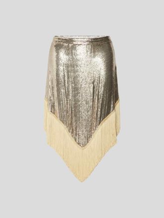 Paco Rabanne Knielanger Rock in metallic in Gold, Gr&ouml;&szlig;e M/L