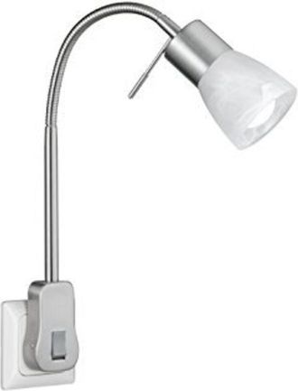 Trio Levisto applique led flessibile con spina a parete e interruttore acciaio 1x E14 lampadina inclusa 4,9W &middot; 1x 470lm, 3000K