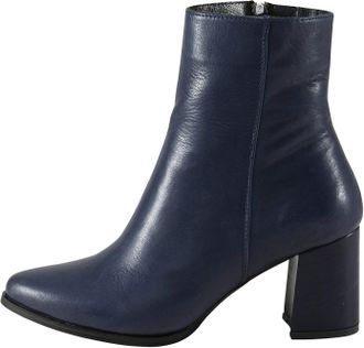 Andrea Conti Stiefelette ANDREA CONTI, Damen, Gr. 38, blau (dunkelblau), Leder, Nubukleder, Rindsleder, Schuhe Stiefelette