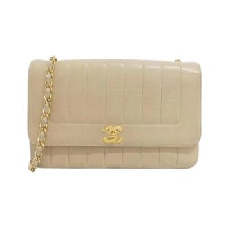 Chanel Pre-owned Lambskin Shoulder Bag - Dames - Pre-owned - Beige - Maat: ONE Size Leer