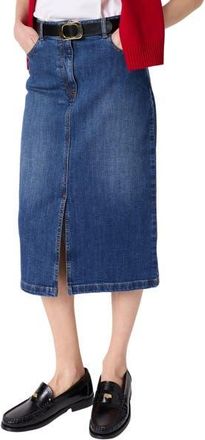 Gerard Darel Janaelle Straight Cut Denim Skirt in Jeans at Nordstrom, Size 14