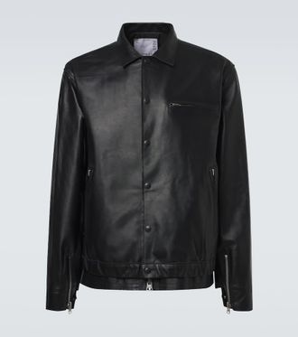 sacai Giacca blouson in pelle