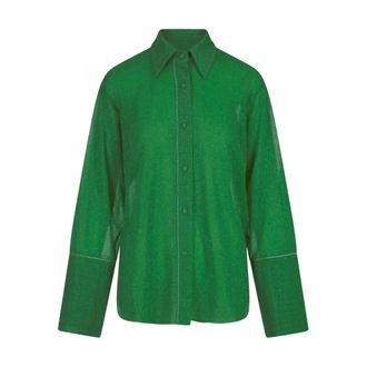 Os&eacute;ree Dames, Blouses & Shirts, Groen, Maat: S/M Polyamide
