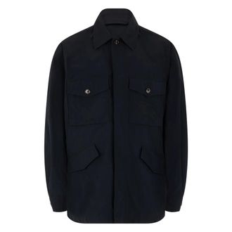 Burberry Nylon Jacket - Heren - Zomerjassen - Blauw - L - Nylon - Jassen