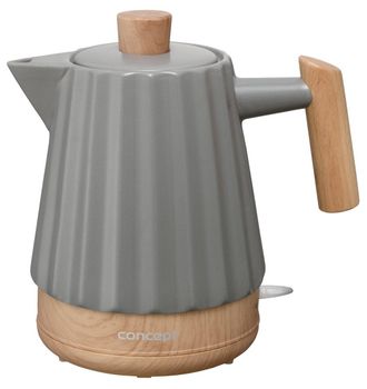 Concept Hervidor El&eacute;ctrico De Cer&aacute;mica, 1,5 L Con Enchufe Strix, 1500 W, Elemento Calefactor Oculto, Filtro De Sedimentos, Triple Protecci&oacute;n, Base Antidesliza