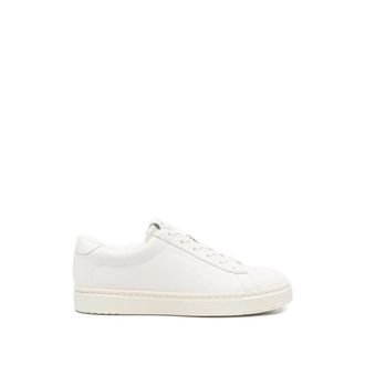 Emporio Armani Leather Sneakers - Heren - Sneakers - Wit - 41 1/2 EU - Leer - Schoenen