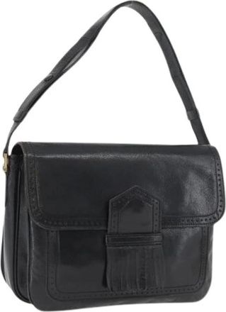 Saint Laurent Pre-owned Shoulder Bags, female, Black, Size: ONE SIZE Pre-owned Leather Shoulder Bag