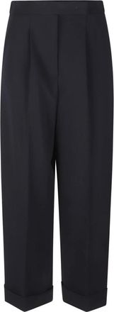 Max Mara Broeken, Dames, Blauw, S, Wide Broeken