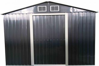 Foresta Caseta De Jard&iacute;n Met&aacute;lica 277x191 Cm - Caseta Con Una Superficie De 5,29 M&sup2; - Techo A Dos Aguas - Puerta Doble 90 Cm - Am2819.2 Foresta