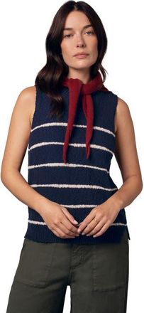 Celtic & Co. Drop Stitch Knitted Vest Top in Navy /Ecru at Nordstrom, Size X-Small