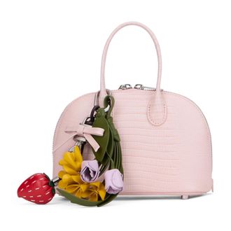 Self Portrait Tassen, Dames, Roze, ONE Size, Leer, Mini Handtas Met Bedeltjes