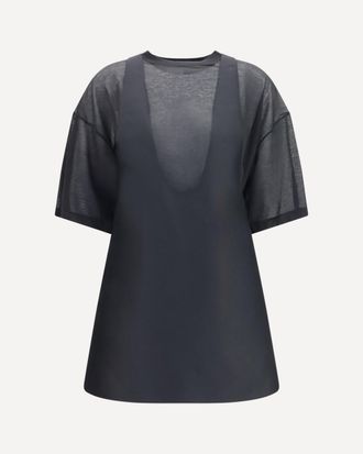 Balenciaga Hybrid Dress with sheer T-shirt Female 36