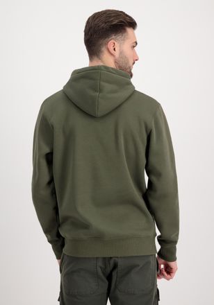 Alpha Industries Hoodie ALPHA INDUSTRIES Basic Hoodie BL, Herren, Gr. S, dunkelgr&uuml;n, Obermaterial: 80% Baumwolle, 20% Polyester, regular fit, Sweatshirts Hoodie