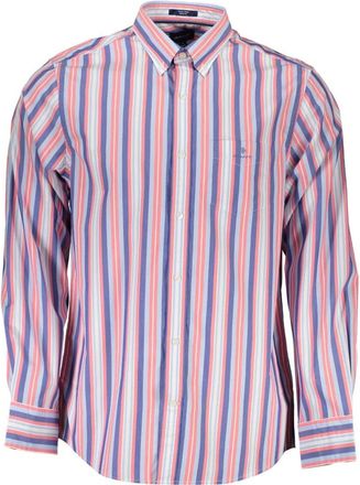 GANT Roze Katoenen Overhemd- Regular Fit - Heren - Casual Overhemden - Roze - S - Katoen - Overhemden