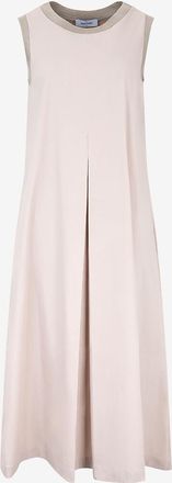 Gran Sasso Ärmelloses Midikleid mit Rippstrickdetails