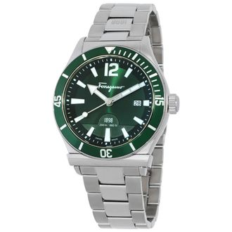 Ferragamo 1898 Quartz Green Dial Mens Watch SFFN00521
