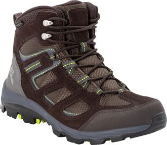 Jack Wolfskin Wanderschuh JACK WOLFSKIN VOJO 3 TEXAPORE MID M, Herren, Gr. 40, braun (schwarz braun, lime), Synthetik, Textil, Schuhe Wanderschuh, Wasserdicht, Trek