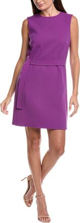 Oscar De La Renta Oscar De La Renta Crepe Silk-Lined Wool-Blend Shift Dress