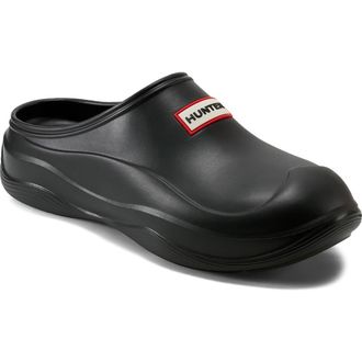 Hunter Elena Water Resistant Clog in Black 001 at Nordstrom, Size 10