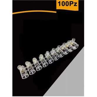 Trade Shop Trade Shop - Set 100pz Morsetto A Cappuccio Unipolare Trasparente Per Cavi Sezione 6 Mm Ms-60