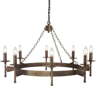 Netlighting Cromwell 8 Light Chandelier Old Bronze Finish E14