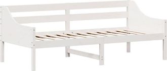 vidaXL Sof&aacute; Cama Sin Colch&oacute;n Madera Maciza De Pino Blanco 80x200 Cm Vidaxl