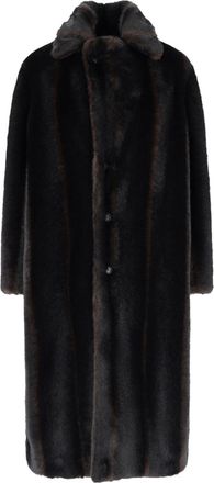 Maison Margiela Brown Faux Fur Lined Coat