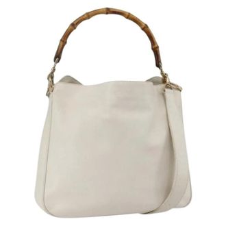 Gucci Pre-owned Handbags, female, White, Size: ONE SIZE Pre-owned Leather Handbag
