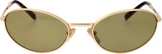 Prada Stijlvolle zonnebril met uniek ontwerp - Dames - Accessoires - Geel - Maat: 59 MM